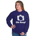 thumbnail image 3 of Oh Snap Camera Snapshot Cute Hobby Sweatshirt for Men or Women Brisco Brands S, 3 of 6