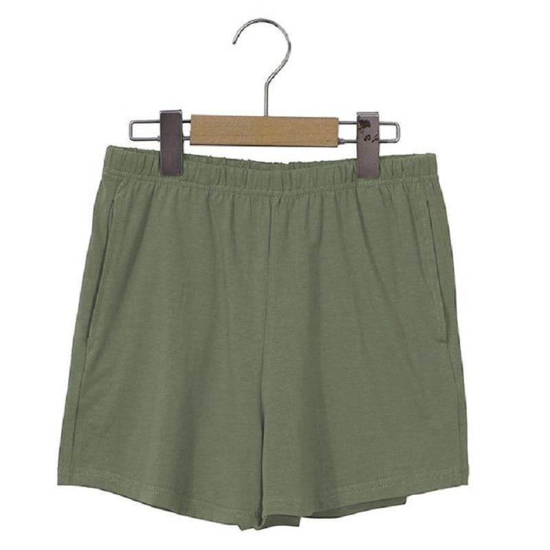 Loose Soft Cotton Spandex Shorts Black 