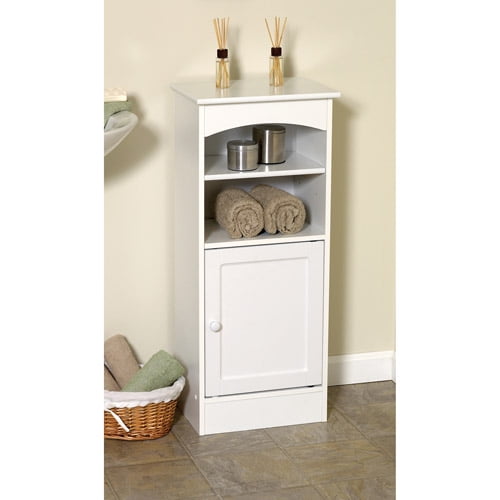 wood bathroom storage cabinet, white - walmart