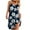 Dark Blue, variant on IROINNID Sundress For Women Sleeveless Round Neckline Summer Casual Backless Mini Dress Regular Print Dress