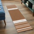 thumbnail image 5 of Vintage Dark Brown Striped Kitchen Runner Rug 2x6 Washable Runners for Hallway Non Slip Farmhouse Modern Stripes Boho Large Area Rug Indoor Carpet for Bathroom Laundry Entryway Bedroom Living Room, 5 of 9