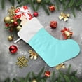 thumbnail image 6 of Light Blue Teal 18”Large Christmas Stocking for Christmas Decorations Xmas Fireplace Hanging Stockings with Plush Fur Classic Stockings for Family Holiday Stairs Xmas Home Decor Party Gifts, 6 of 6
