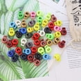 thumbnail image 4 of 50 Pcs Plastic Spring Loaded Elastic Drawstring Rope Lanyard Adjuster Cords Lock End Adjustable Single Hole Toggle Stoppers Round Ball Shape Fastener Buttons Slider with Assorted Colors, 4 of 5
