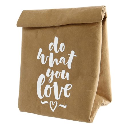 - Size one size Do What You Love Washable Paper Lunch Bag, Natural