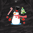 thumbnail image 4 of Inktastic Top Hat Snowman with Christmas Tree and Candy Cane Boys or Girls Baby Bodysuit, 4 of 5