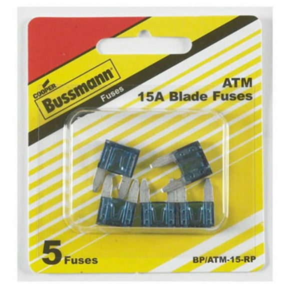 Cooper Bussmann BP-ATM-15-RP 15 Amps Blue Auto Fuse - 5 Pack