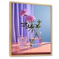 thumbnail image 2 of Designart "Tranquil Visionary Vase In Violet" Flowers Floater Framed Canvas Wall Art, 2 of 5