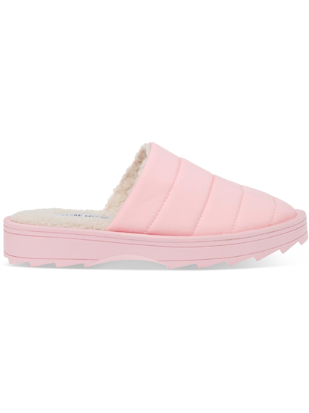 Steve madden pink fuzzy slippers best sale