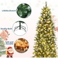 thumbnail image 4 of YUSAZENS 2025 Christmas Spray White Head Mixed Automatic Tree with Medium Round Pine Cone Pencil Tree 6ft, 4 of 9