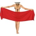 thumbnail image 5 of HAPPY BAY Women's Beach Wrap Bikini Wraps Sarong Swimwear Cover up Skirt Bathing suit Swimsuit Pareo for Women One Size Red_G134, 5 of 5