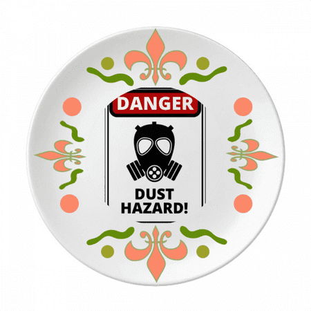 

Danger Symbol Dust Hazard Warning Signs Flower Ceramics Plate Tableware Dinner Dish