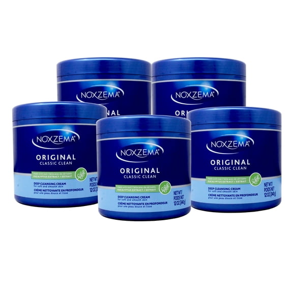 Noxzema Original Deep Cleansing Cream, Freshen & Softens Skin, 12oz, 5-Pack