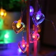 thumbnail image 6 of Meggemo LED Colorful Heart Shaped Decorative String Lights Valentine's Day Romantic Fairy Lights Battery Operated Waterproof Decor for Bedroom Living Room Party Patio Garden Indoor Outdoor Ambiance, 6 of 6