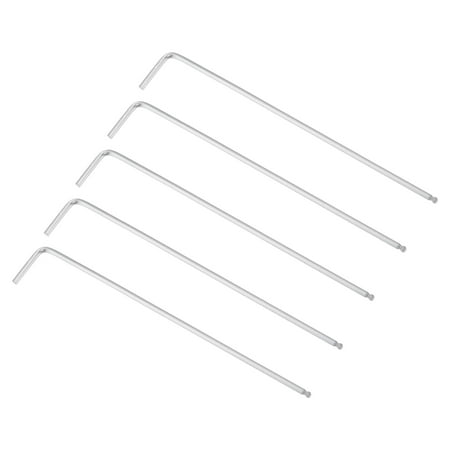 

Uxcell 5/64 Ball End Hex Key Wrench L Shaped Long Arm 40Cr Repairing Tool SAE 5 Pack
