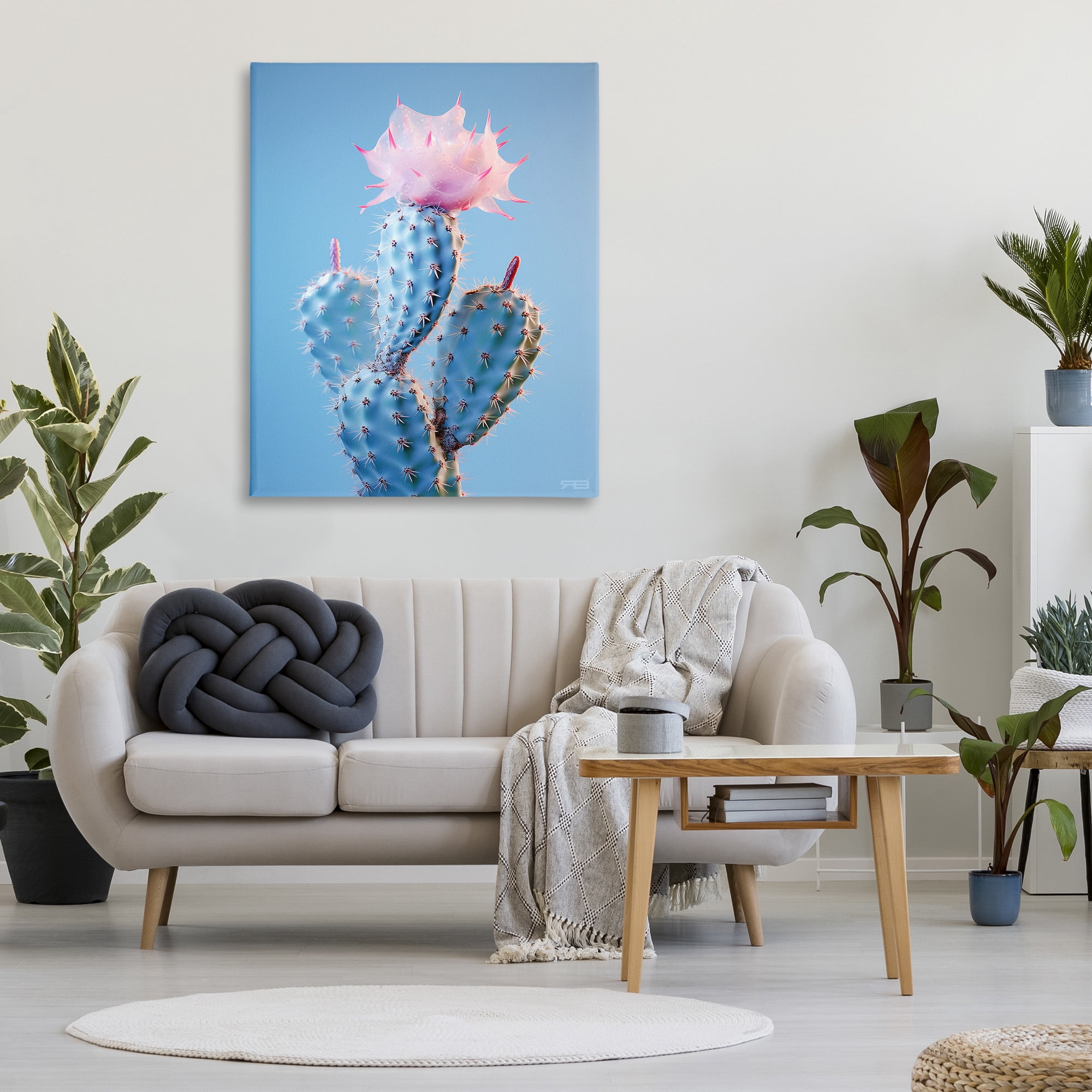 Stupell Industries Pink Budding Cactus Flowers Botanical & Floral Painting Gallery Wrapped Canvas Art Print Wall Art, 36 x 48