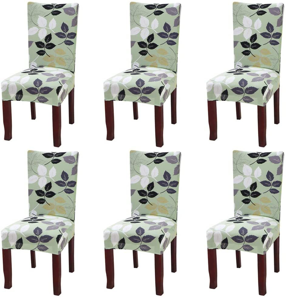 Universal Stretch Chair Covers Set Of 6 Chair Covers For Chair Dining Room Green Walmart Canada