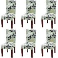 thumbnail image 1 of Universal Stretch Chair Covers Set Of 6 Chair Covers For Chair Dining Room Green, 1 of 6