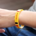 thumbnail image 5 of RENACLIPY 5Pcs Australian Flag Rubber Bracelet Yellow Color for Ball Game Fans Events, 5 of 5
