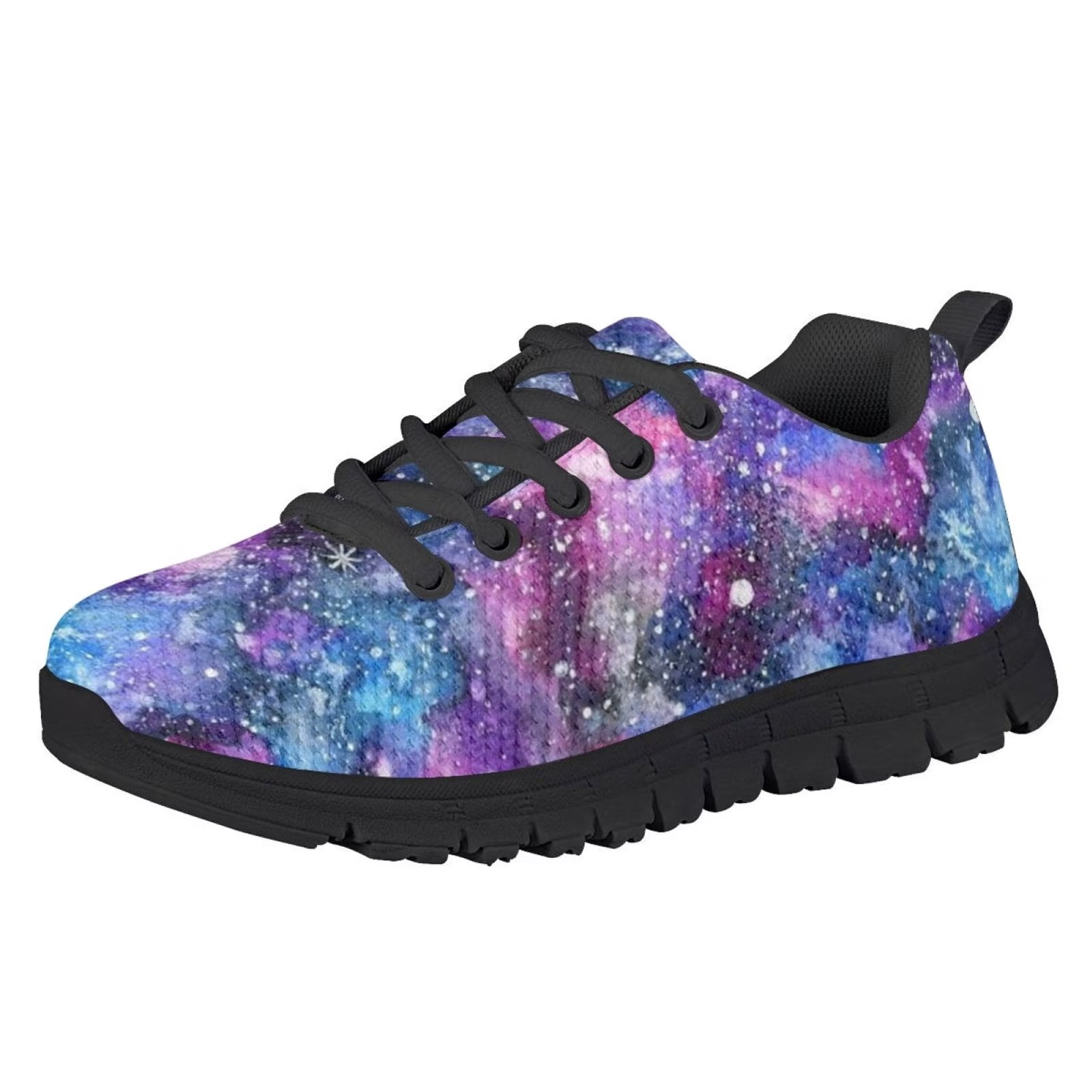 Pzuqiu Galaxy Little Girls Sneakers Size 11 Lace Up Kids Tennis Running