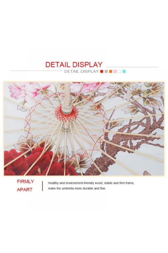 Cheongsam Performance Dance Umbrella Silk Cloth Umbrella (Customized From 50 Pcs)