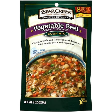 (2 Pack) Bear Creek Country Kitchens Vegetable Beef Soup Mix, 9.0 (100 Best Fresh Soups)