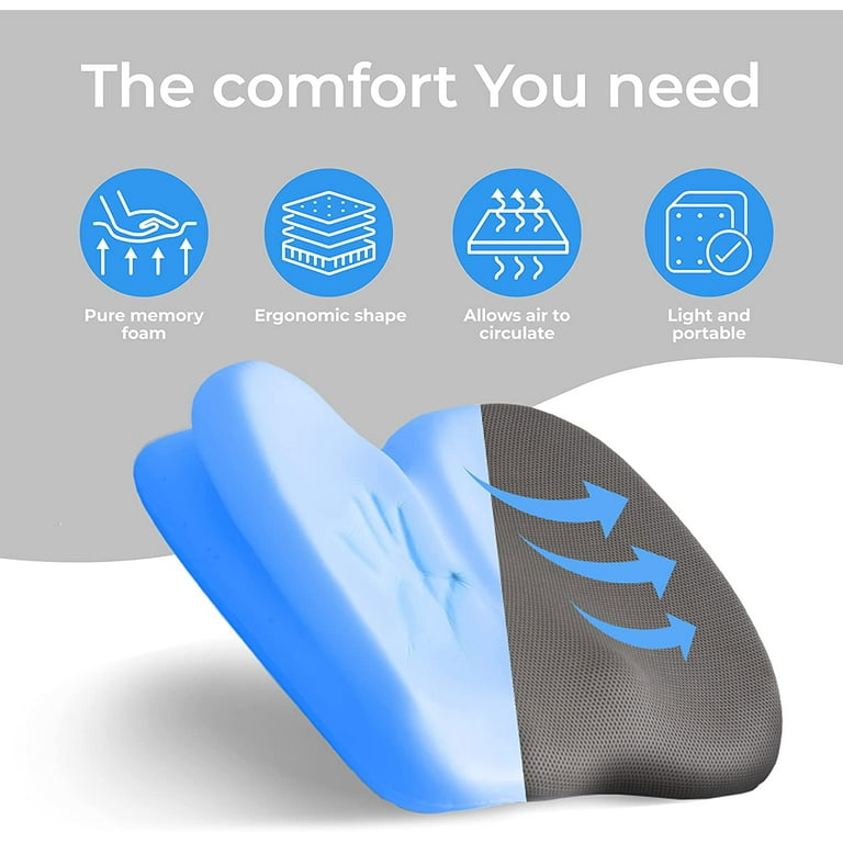 Memory Foam Chair Cushions Seat Butt Pillow Tailbone Pain Relief Bn-link