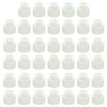 Uxcell 40 Pcs 24/410 Plastic Push Pull Caps, 28mm Water Bottle Caps Twisted Sport Bottle Lids Leak Proof Lid for Water Bottles Replacement Portable Bottles Lid, White