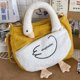 thumbnail image 1 of Bolso informal para mujer con correa ajustable, bolso de viaje con dibujos animados de ganso (amarillo), 1 of 8
