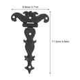 thumbnail image 2 of WEAVILUX 4Pcs Vintage Zinc Alloy Black Cabinet Hinges Decorative Hardware for Wooden Boxes, 2 of 7