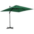 thumbnail image 1 of Outsunny Parasol Suspendu Déporté Carré 8'x8' pour Patio avec Base en Croix Vert, 1 of 10