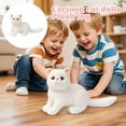 thumbnail image 3 of Wizlet Gray Cat Plush Soft Plush Cat Toy, 8.6 inch Realistic White Cat Stuffed Animal Gifts for Birthday,Valentine,Christmas (White), 3 of 5