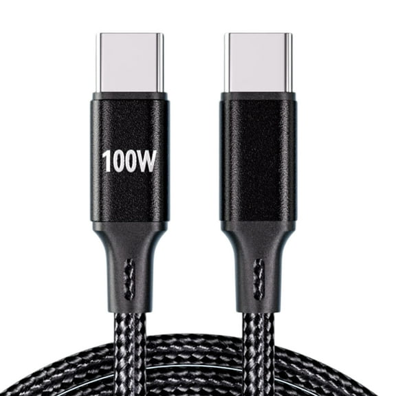 100W Rapid Charging USB C Cable Type C To Type C 1M Nylon Braided Fast Charging Cord For Electronics