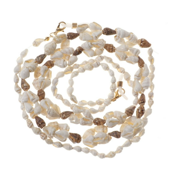 Masteelf Handcraft Weaving Conch Eyeglasses Strap Fashion Shell Eyeglass Chain Anti-slip Sunglasses Holder Eyewear Retainer Lanyard