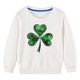 thumbnail image 2 of St. Patrick'S Day Bnwani Girls Crewneck Sweatshirt Cotton Long Sleeve Sweatshirt Printed Pullover, 2 of 5