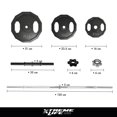 thumbnail image 3 of Kit Pesas 123 Libras Incluye Barra Plana, Mancuernas Macizas negro 1 Xtreme Life DPKT13000001, 3 of 8