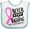 White and Blue, variant on Inktastic Never Stop Fighting Breast Cancer Awareness Boys or Girls Baby Bib