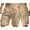 #Khaki, variant on DPTALR Men's Solid Color Fashion Outdoor Multi-pocket Drawstring Loose Cargo Shorts,Army Green,Big and Tall Men L