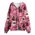 thumbnail image 5 of Towmus Women's Trendy Christmas Printing Graphic Jacket Zip Up Long Sleeve Hoodies Streetwear Fashion Coat With Pockets, 5 of 6
