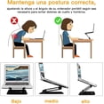 thumbnail image 4 of Soporte para Laptop, Base para Laptop Portátil Plegable Antideslizante y Estable, Soporte Laptop Base Giratoria de 360° y Altura Ajustable, 4 of 4