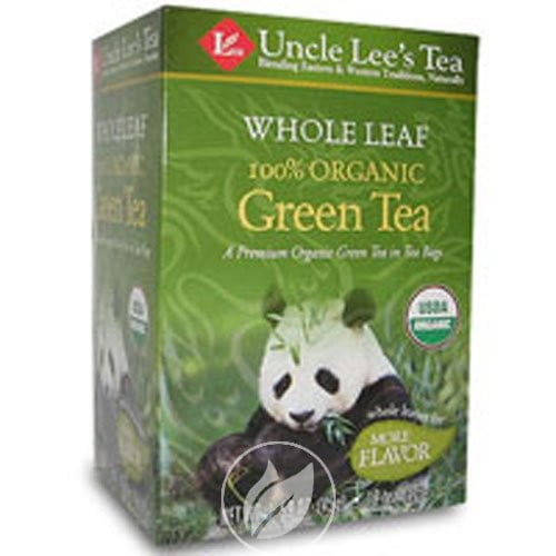 UNCLE LEE'S TEA Whole Leaf Organic Green Tea 18 BAG, Pack of 2