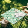 thumbnail image 4 of FKELYI Green Daisy Flower Print Square Fitted Table Cover Tablecloth with Elastic Edge Card Tables Top Cover for Dining Kitchen Home Decoration, 36x36 inch, 4 of 6