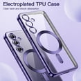 thumbnail image 3 of JETech Electroplated Case for Samsung Galaxy S24 6.2-Inch, Camera Lens Full Protection, Compatible with MagSafe Wireless Charging, Shockproof Soft TPU Phone Cover (Cobalt Violet), 3 of 7