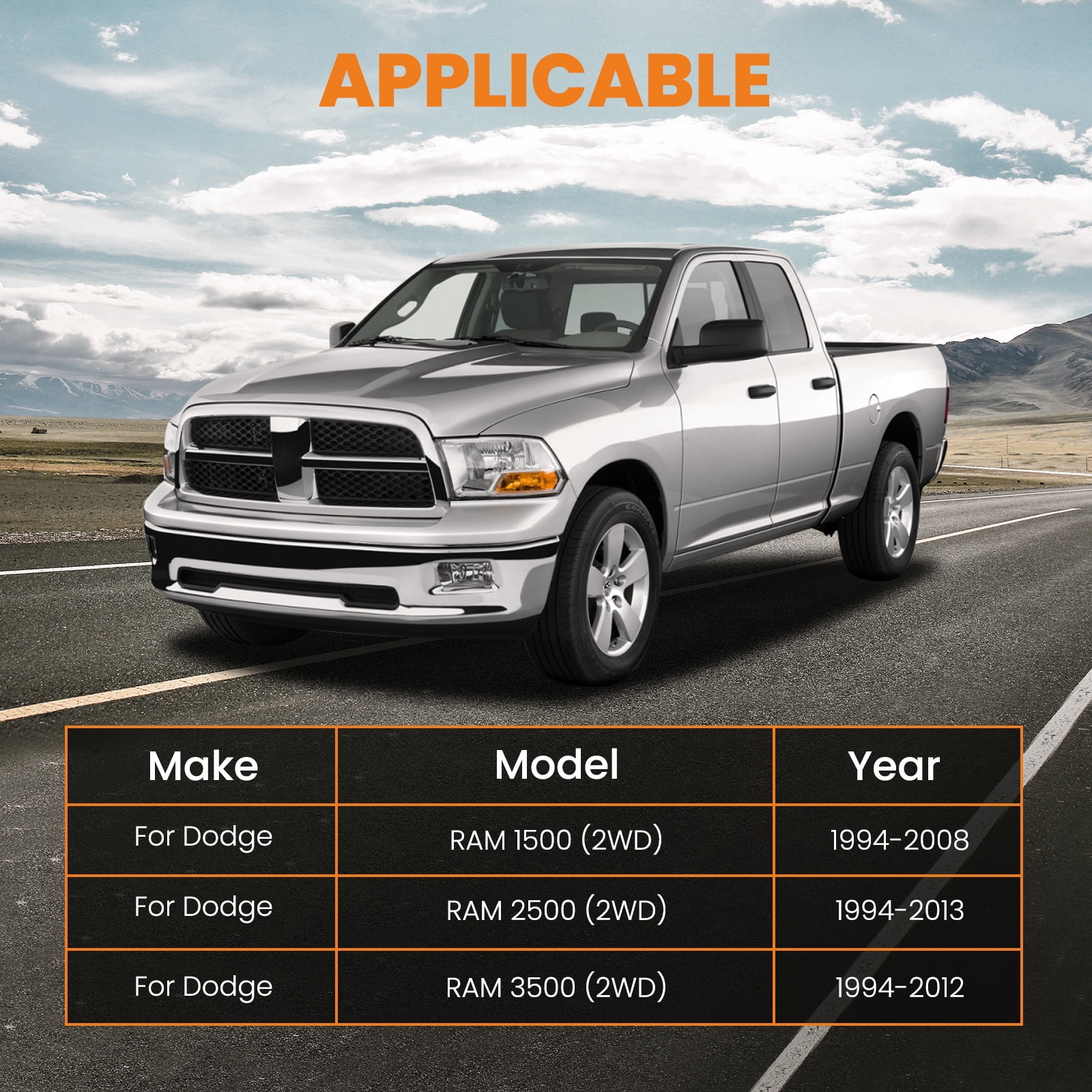 maXpeedingrods 3" Lift Kit for Dodge Ram 1500 2500 3500 2WD 1994-2013, Front and Rear Lift Kit