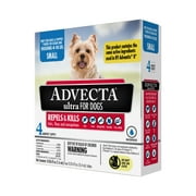 Advecta Ultra Flea Protection for Small Dogs, Fast-Acting Topical Prevention, 4 Count