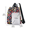 thumbnail image 3 of FORMRS Women's Travel Backpack Purse Anti-Theft Hidden Pockets Casual Shoulder Bag, Small Colorful Flower, 3 of 7