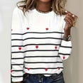 thumbnail image 3 of JTZGDY Valentines Day Sweatshirts for Women Funny Cute Love Heart Pattern Print Long Sleeve Holiday Season Pullover Tops Loose Oversized Casual Festival Graphic T-Shirts Red#01 XL, 3 of 6