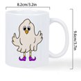 thumbnail image 3 of Cute Chicken Print Ceramic White Mug- Perfect for Morning Coffee& Tea Lovers, 3 of 5