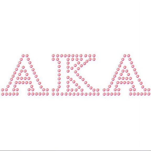 AKA Pink Letters Studstone Heat Transfer - 1 1/8T X 3 1/4"W"