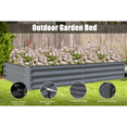 thumbnail image 6 of Tcbosik 8x4x1ft Galvanized Raised Garden Bed, Outdoor Planter Box, Metal Planting Bed for Vegetables Flowers Herb, Gray, 6 of 8