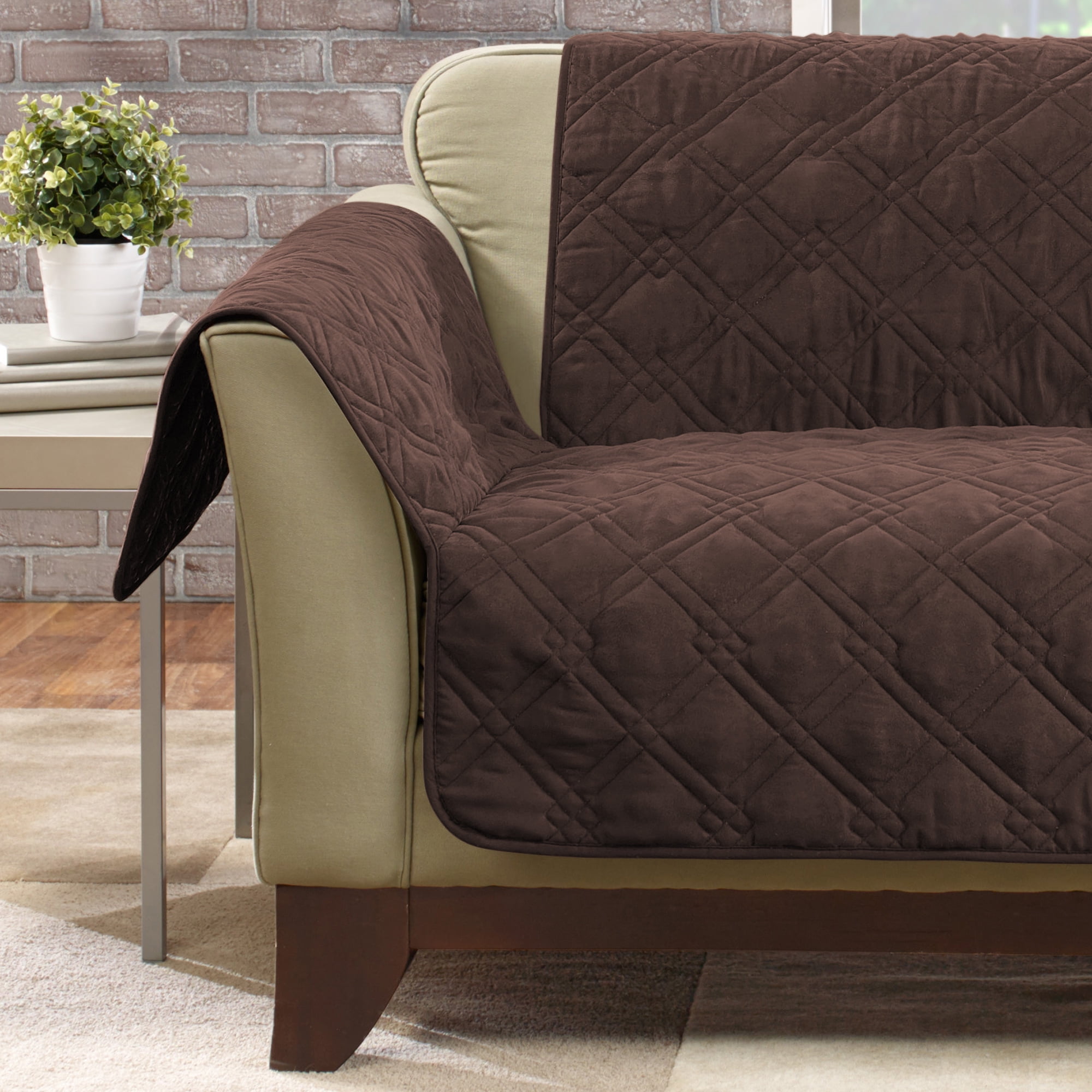 Sure Fit Microfiber Pet Loveseat Throw, Chocolate